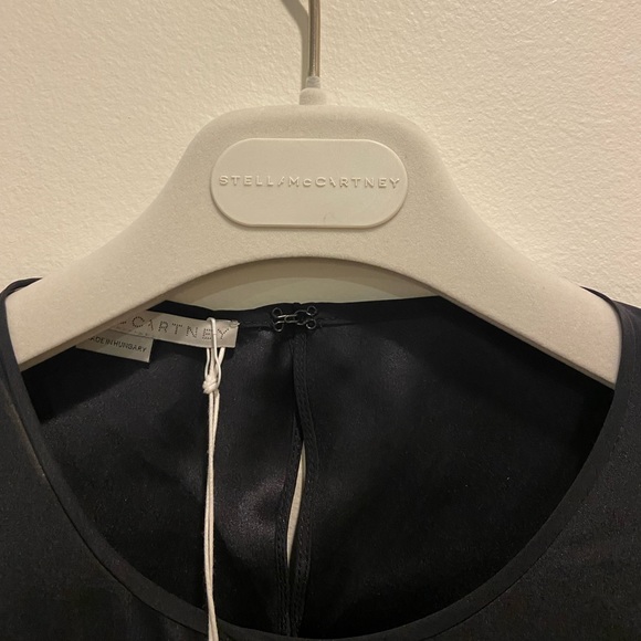 NWT Stella McCartney Rosa Flutter Silk Midi Dress in black - Picture 6 of 7